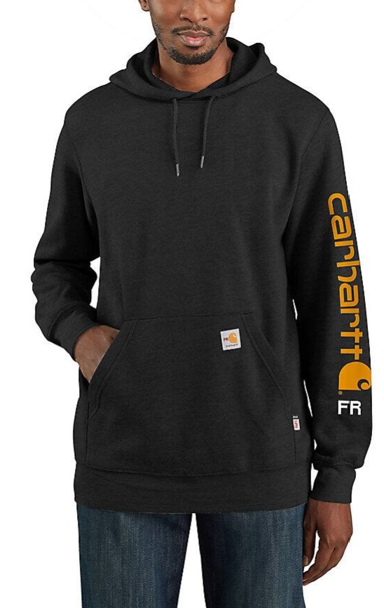 Carhartt FR Midweight Force Original Fit Logo Graphic Hooded Pullover Sweatshirt