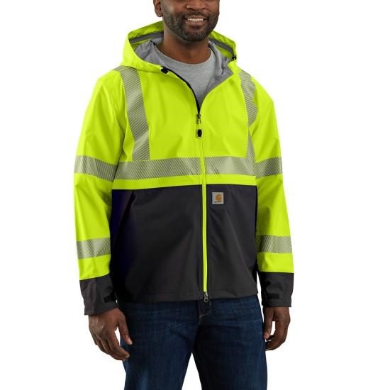 Carhartt High-Visibility Storm Defender Loose Fit Midweight Class 3 Jacket - Brite Lime