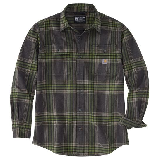 Carhartt Loose Fit Heavyweight Flannel Button Front L/S Plaid Shirt