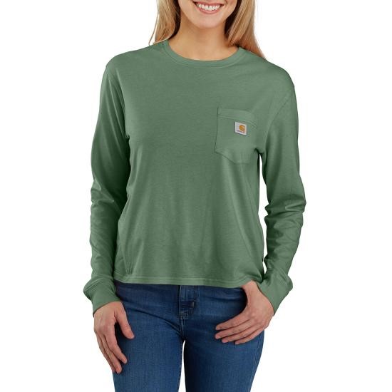 Carhartt Women's Loose Fit Lightweight Crewneck Pocket L/S Shirt