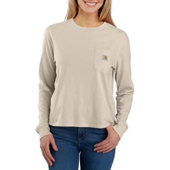 Carhartt Women's Loose Fit Lightweight Crewneck Pocket L/S Shirt