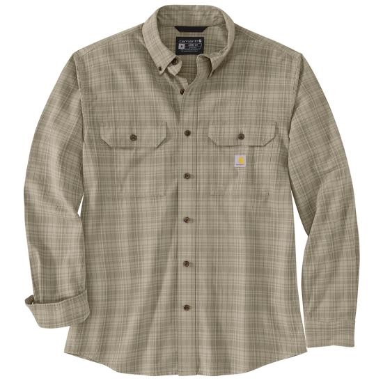 Carhartt Loose Fit Midweight Chambray Plaid Button Front L/S Shirt