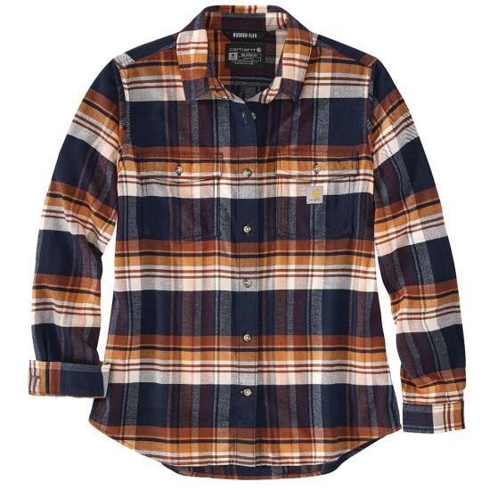 Carhartt Women's TENCEL Fiber Series Relaxed Fit  Flannel Button Front L/S Shirt