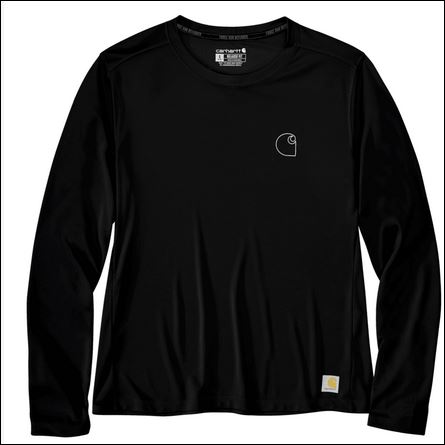 Carhartt Women's Force Sun Defender Relaxed Fit Lightweight Logo Graphic L/S Shirt