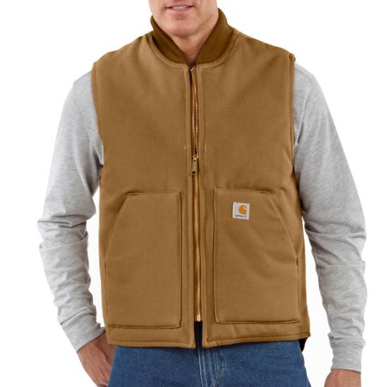 Carhartt Relaxed Fit Firm Duck Insulated Ribbed Collar Vest