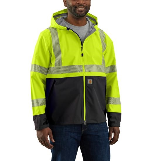 Carhartt Hi-Vis Class 3 Lightweight Waterproof Storm Defender Jacket