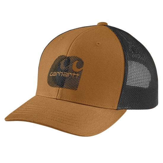 Carhartt Canvas Mesh Back Embroidered Logo Cap