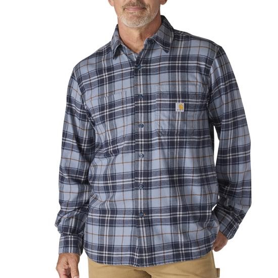 Carhartt Rugged Flex™ Relaxed Fit Midweight Flannel Button Front L/S Plaid Shirt