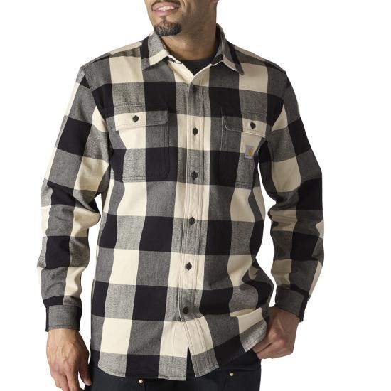 Carhartt Loose Fit Heavyweight Flannel Button Front Plaid L/S Shirt