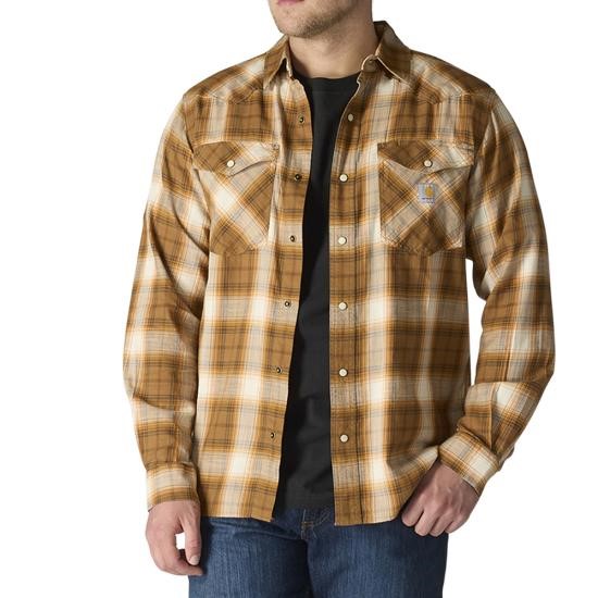 Carhartt Montana Rugged Flex™ Relaxed Fit Lightweight Snap Front L/S Shirt