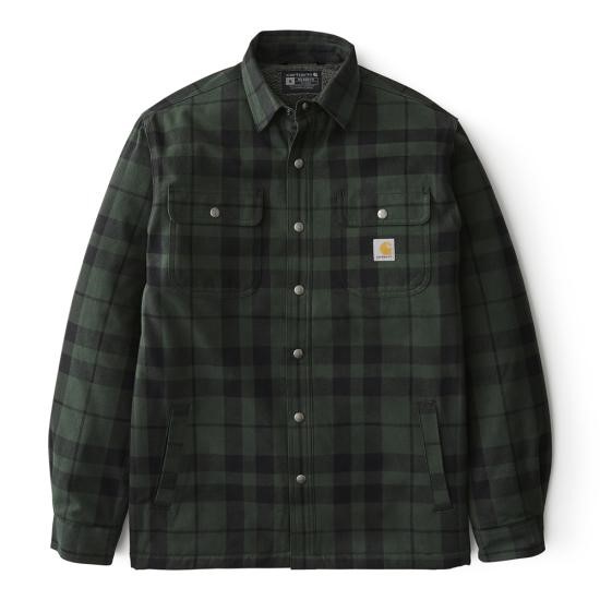Carhartt Relaxed Fit Flannel Sherpa-Lined Shirt Jacket