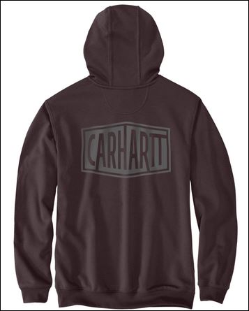 Carhartt Rain Defender Loose Fit Midweight Full Back & Sleeve Logo Graphic Hoodie