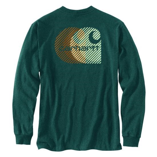 Carhartt Relaxed Fit Heavyweight C Graphic Crewneck Pocket Crewneck Graphic L/S Shirt