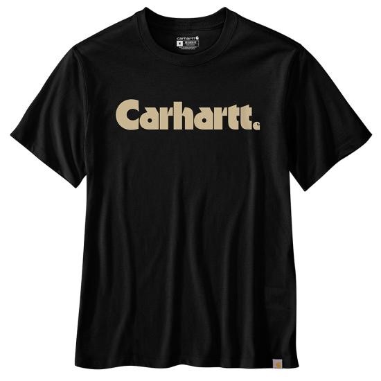 Carhartt Relaxed Fit Lightweight Logo Graphic S/S Shirt - Black