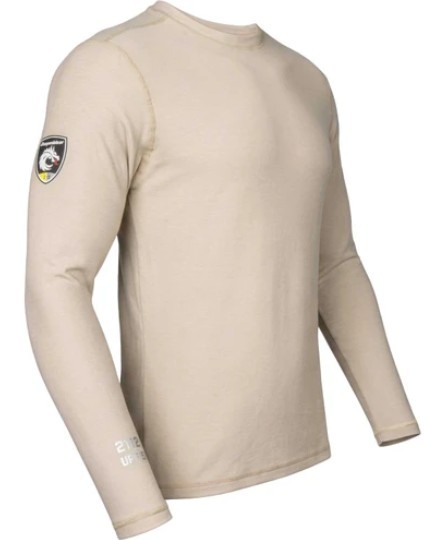 **NEW**Dragonwear FR Dual Hazard Pro Dry Tech L/S Crewneck - Khaki Heather