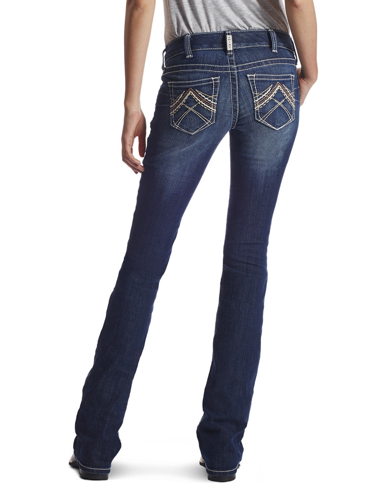 Ariat Women's R.E.A.L. Rosey Whipstitch Boot Cut Jeans - Blue