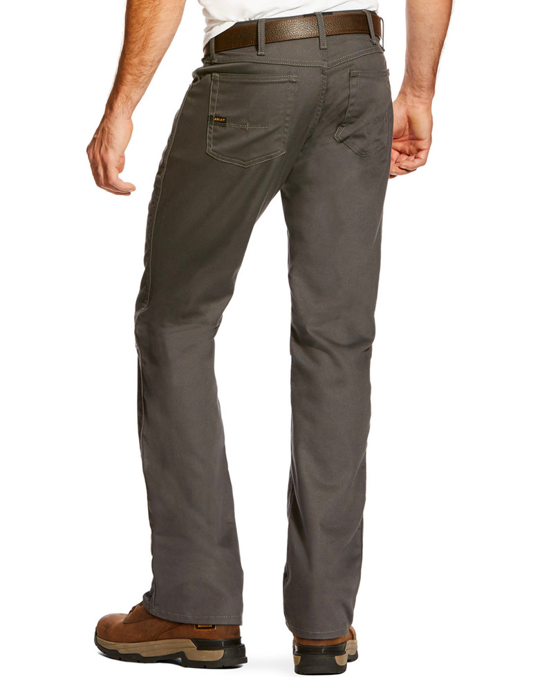 Ariat M4 Relaxed Fit Boot Cut ToughMax DuraStretch™ Canvas 5 Pocket Rebar Pant - Gray