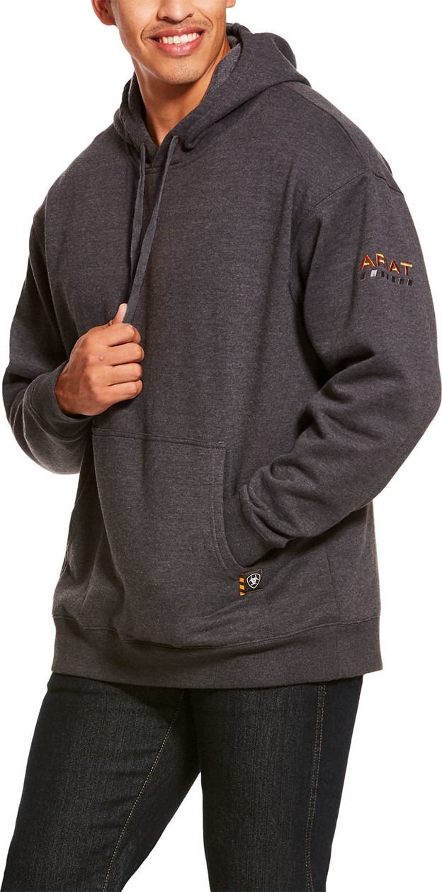 Ariat Rebar Workman Pullover Hooded Sweatshirt - Gray