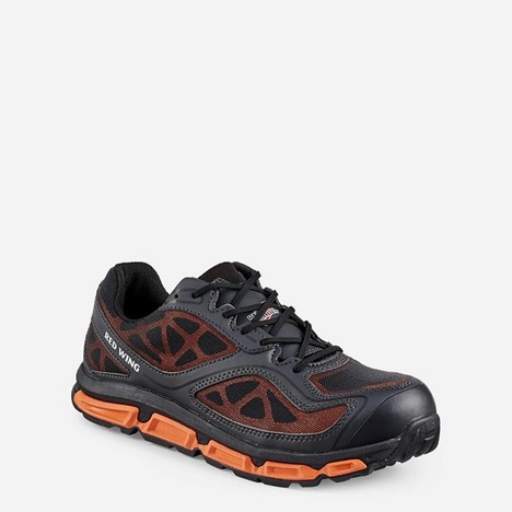 Red Wing ATHLETICS Safety Toe Work Shoe AT SR EH - Black/ Orange