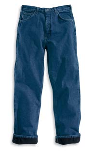 *SALE* ONLY 42x30 & 44x32 LEFT!! Carhartt Relaxed Fit Straight Leg Jean Fleece Lined