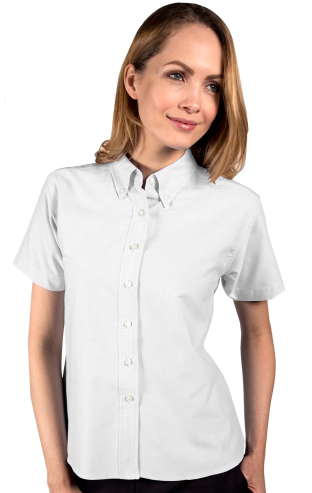 Blue Generation Women's Oxford Button Front S/S   Shirt