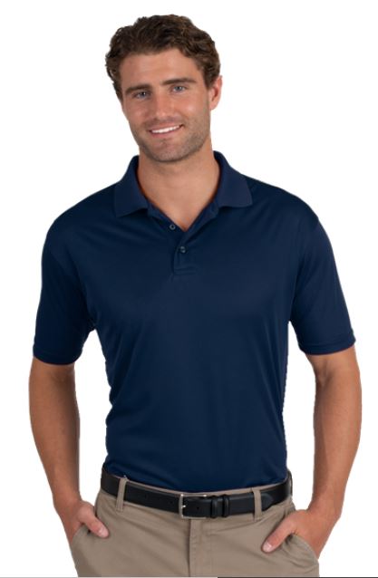 Blue Generation Moisture Wicking Polo S/S Shirt - Navy