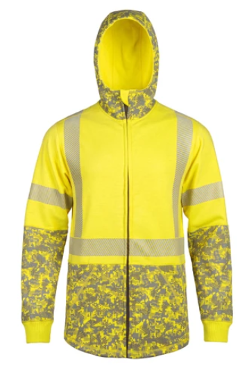 Dragonwear Elements Nova FR HI-VIS Class 3 Dual Hazard Color Block Jacket - Hi-Vis Yellow/Navy