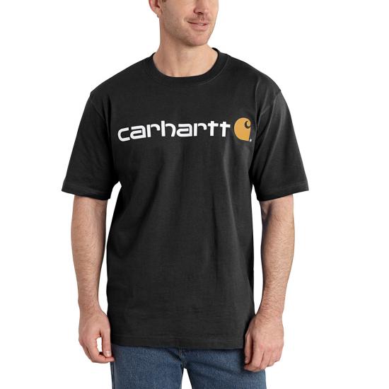 Carhartt Loose Fit Heavyweight Signature Logo Crewneck S/S Shirt