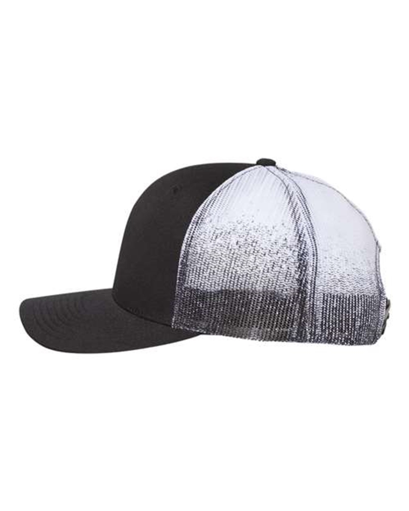 Richardson Printed Mesh Snapback Trucker Cap