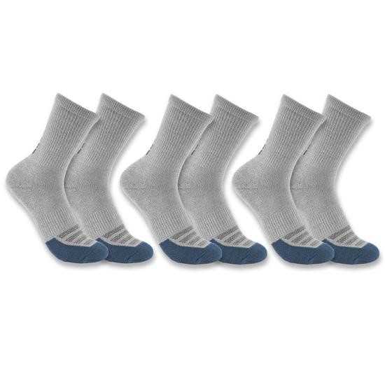 Carhartt Women's Force Midweight Logo Crew Sock 3-Pack