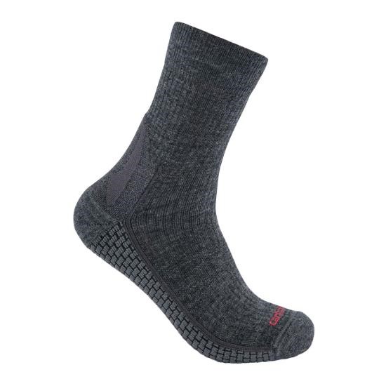 Carhartt Women's Force Grid Midweight Synthetic-Merino Wool Blend Short Crew Sock