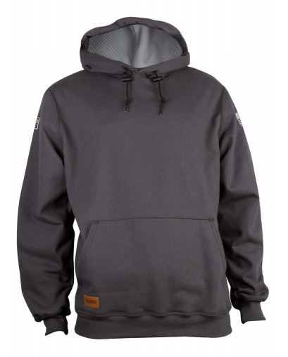 NSA FR TECGEN Heavyweight Thermal Lined Hooded Pullover Sweatshirt - Charcoal Gray