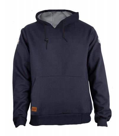 NSA FR TECGEN Thermal Lined Heavyweight Hooded Pullover Sweatshirt - Navy
