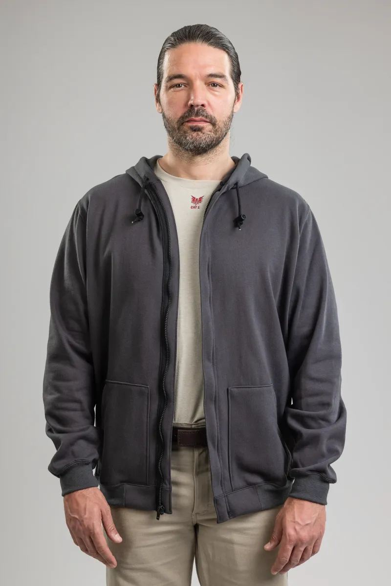 NSA DRIFIRE® FR TECGEN® Heavyweight Hooded Zip-Front Sweatshirt - Charcoal Gray