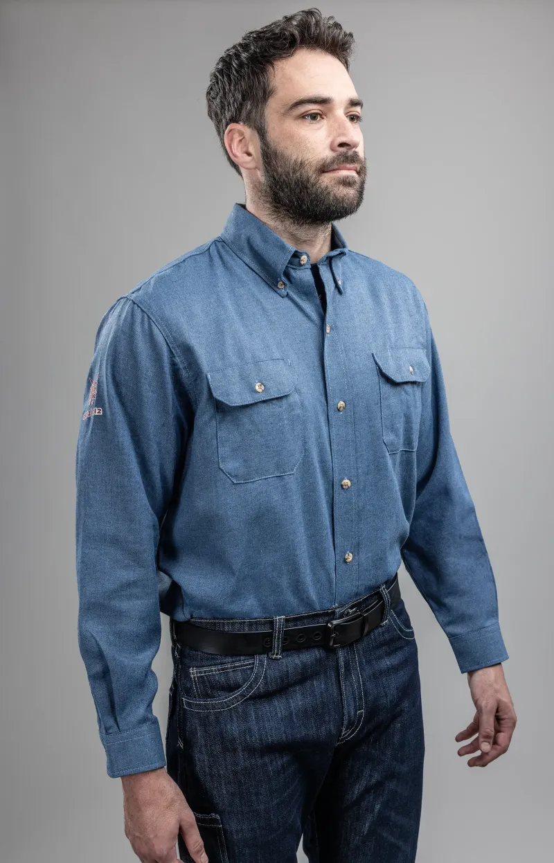 NSA DRIFIRE® FR TECGEN® Button Front Select Work Shirt - Medium Blue