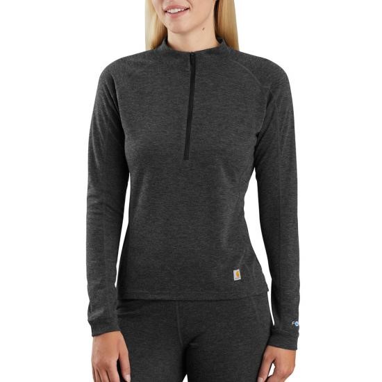 Carhartt Women's Force Heavyweight Poly-Wool Quarter-Zip L/S Base Layer Shirt